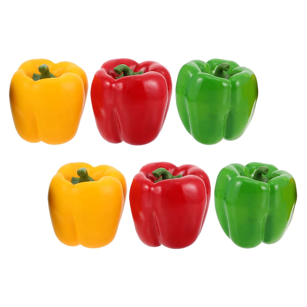 

Bell Fake Peppers Artificial Decor Pepper Fruit Vegetablesvegetable Props Simulation False Ornament Display Model
