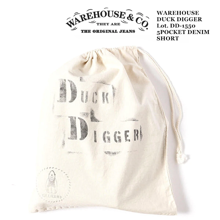 Фото Джинсовые шорты WAREHOUSE DUCK DIGGER 1960-х годов в стиле ретро с пятью карманами и красными ушами №3