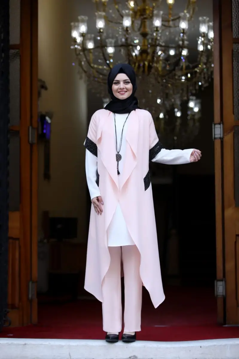 6712 Hijab платье Турция тройной костюм мусульманское женское платье женская одежда юбка для женщин в мусульманском стиле