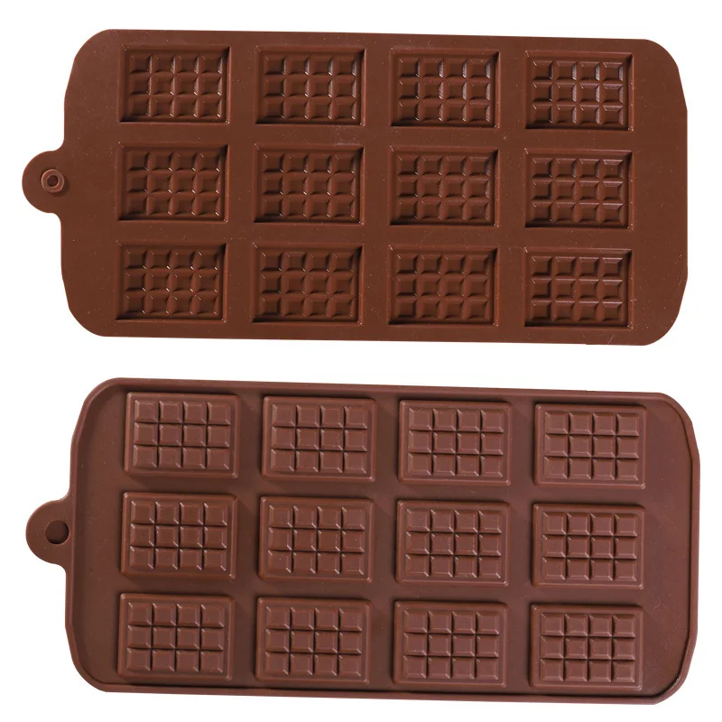 

12 Waffle Candy Chocolate Thin Skin Silicone Fondant Mould Baking Tools Fondant Molds Baking Tools for Cakes Baking Mold