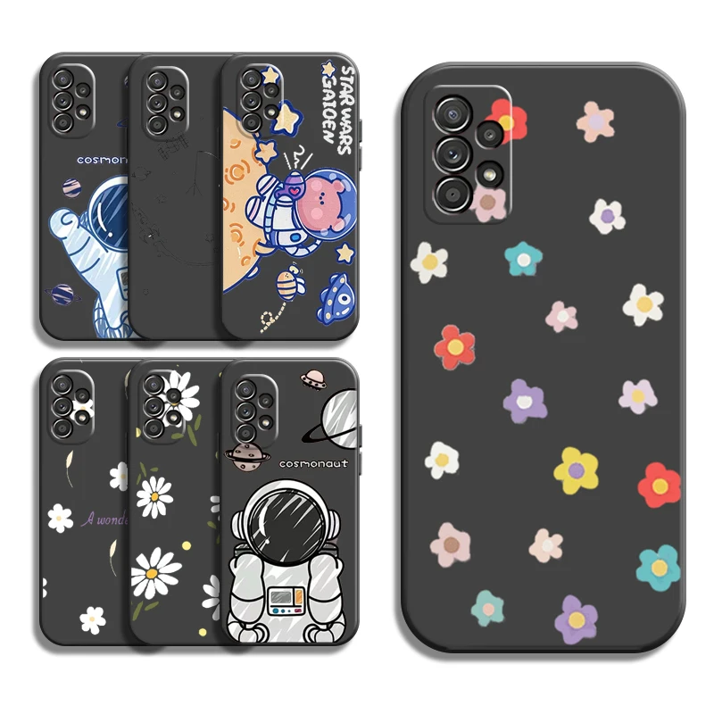 

Flower Astronaut Funda Phone Cases For Samsung Galaxy A31 A32 4G A32 5G A42 5G A20 A21 A22 4G 5G Carcasa Soft TPU Coque