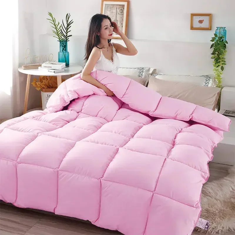 

Белое стеганое одеяло из утиного пуха King Size