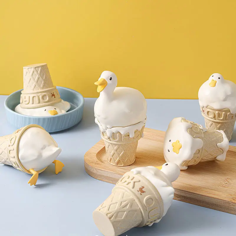 

Random Blind Box Guess Bag Cute Melted Ice Cream Duck Cartoon Animals Shape Children Birthday Gifts Home Decor Desktop Model New