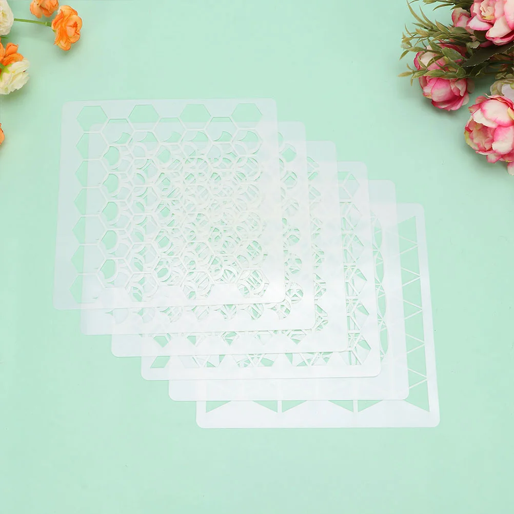 

12 шт. простые DIY прочные забавные геометрические настенные шаблоны Рисование шаблоны стены фотошаблоны для магазина