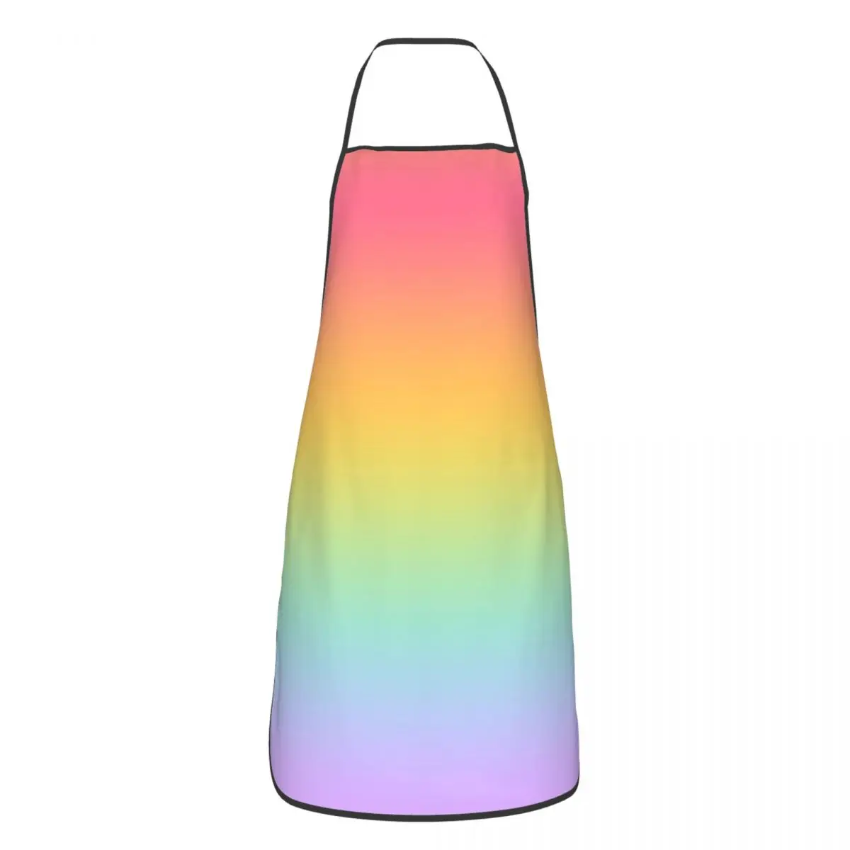 

Pastel Rainbow Ombre Apron Sleeveless Home Kitchen Chef Cleaning Tablier Cooking Cuisine Bib for Women Men Painting