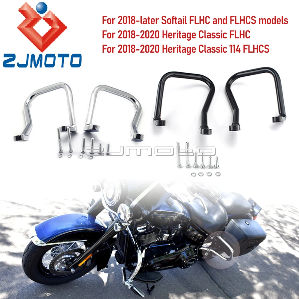 

Стальная Задняя рабочая сумка для мотоцикла, защитное седло для Harley Softail FLHC FLHCS Heritage Classic 114 2018 и выше