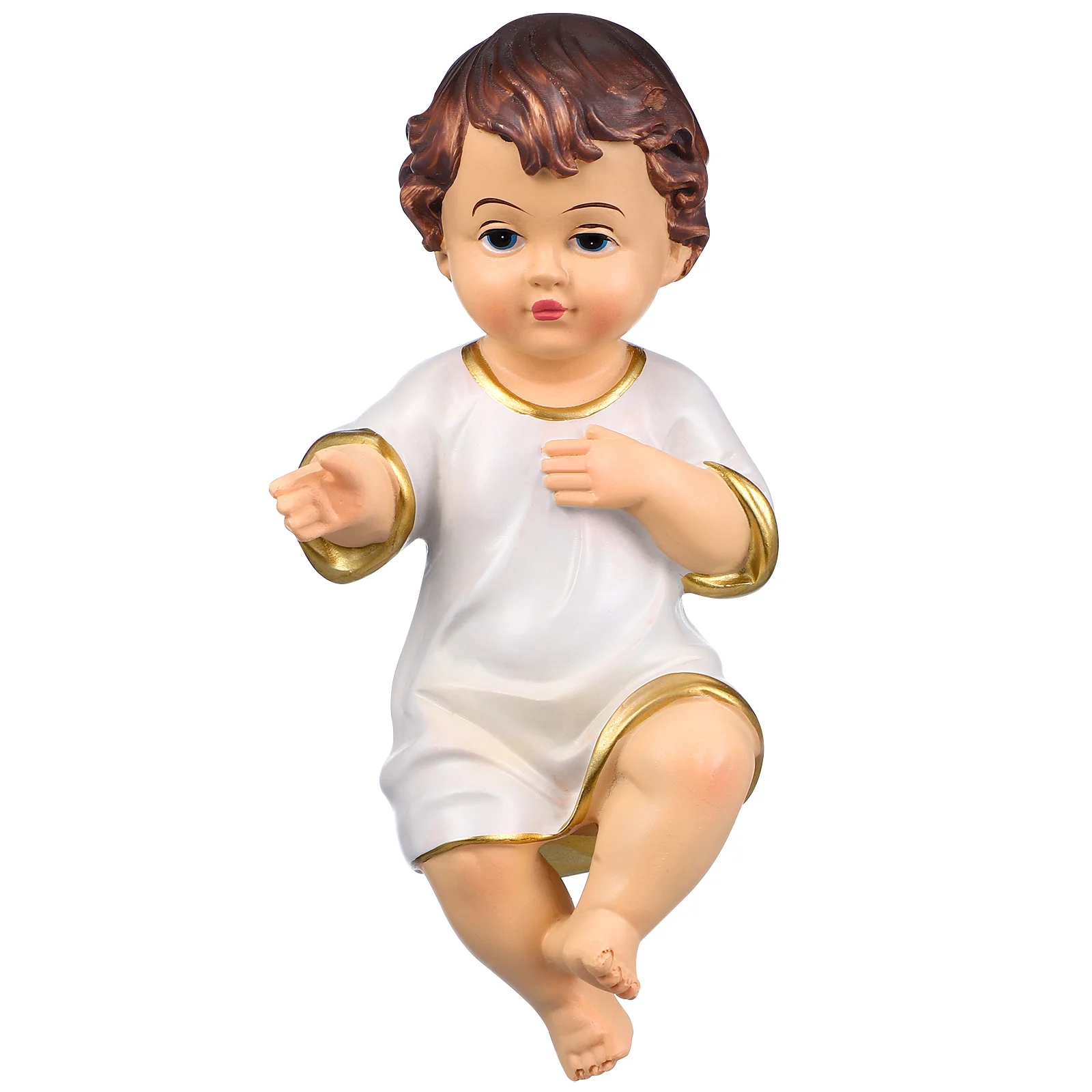 Religious Holy Child Ornament Home Decor Resin Jesus Baby Figurine Church Adornment Kit Saint Decorations