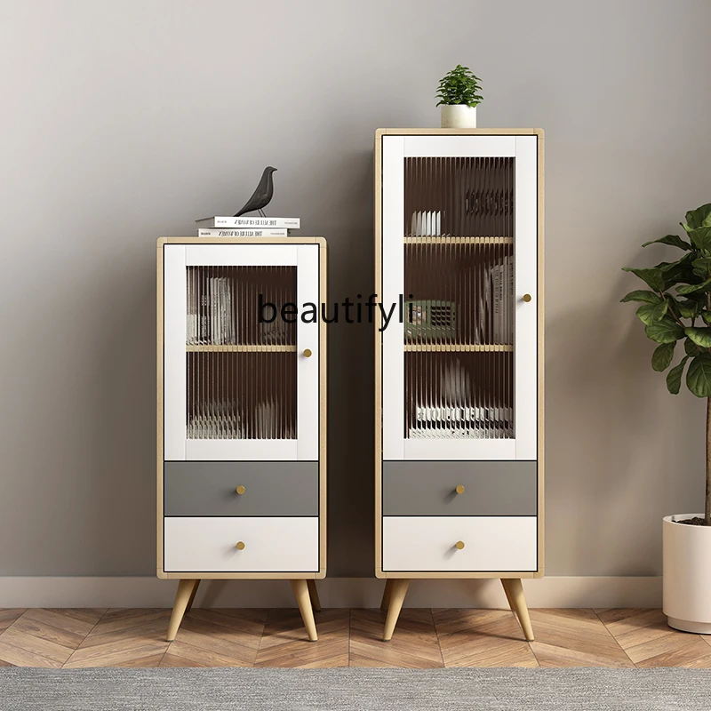 

LZZ TV Side Cabinet Locker Nordic Living Room Furniture Clothes Closet