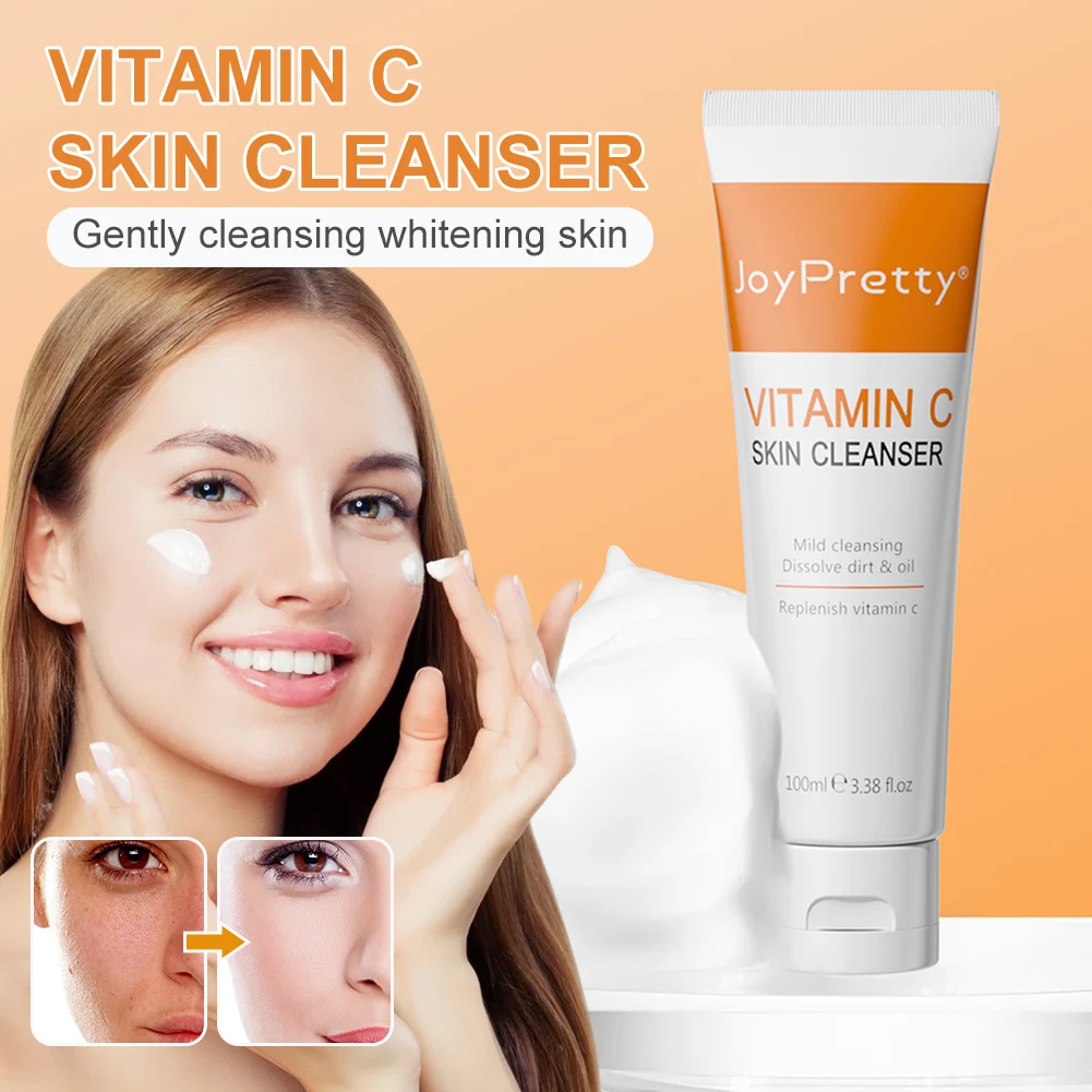 

Vitamin C Effective Whitening Face Cleanser Deep Removing Dead Skin Pore Exfoliating For Facial Care Moisturizing Oil Control
