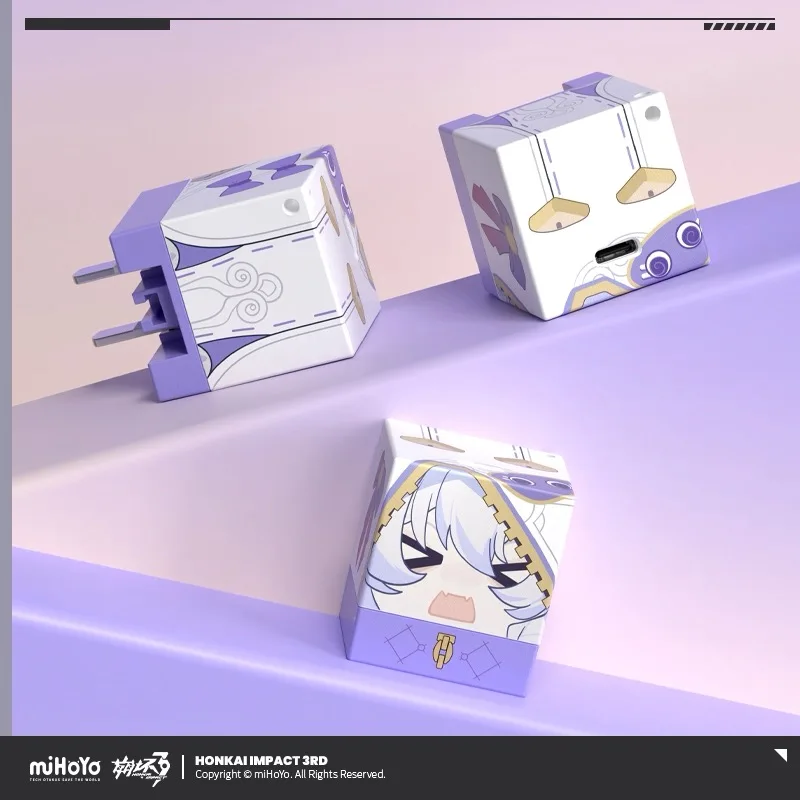 В наличии: Оригинальное зарядное устройство MiHoYo Honkai Impact 3 Theresa Elysia DELIFANG De Cube Fast Charger 35W для косплея, аниме, игр, Type-C, подарок (art.: 3920da028f59f) - 3920da028f59f