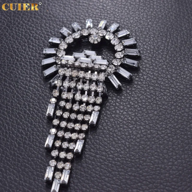 2 шт./лот гематитовые Кристальные Стразы с кисточкой Пряжка для обуви одежды