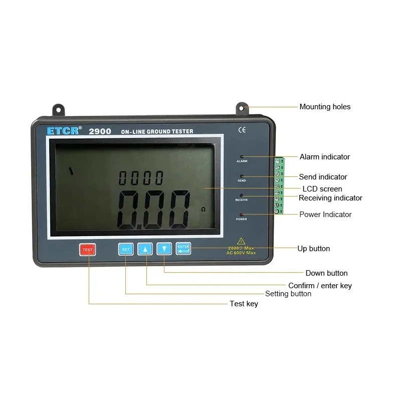 ETCR2900B ETCR2900 Онлайн-мониторинг в реальном времени Измеритель напряжения