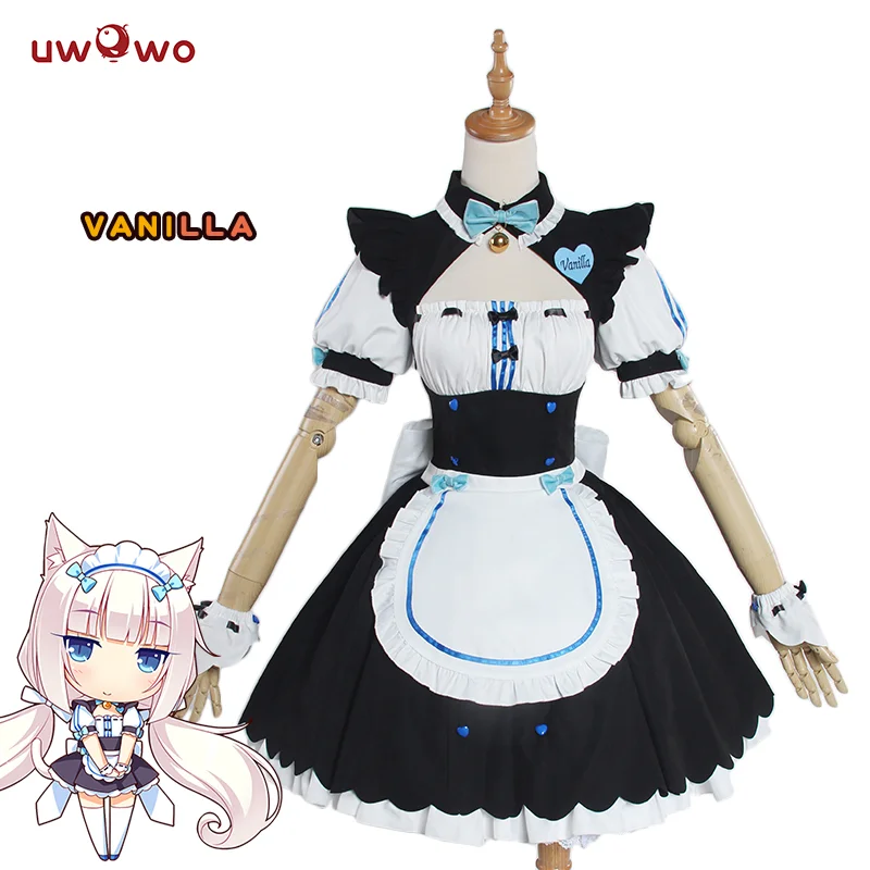 

In Stock UWOWO Vanilla/Chocola Cosplay NEKOPARA Vanilla Maid Dress Halloween Costumes Maid Outfit OVA Game Cat Neko Girl Women