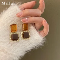 mihan 925 silver needle fashion jewelry resin earrings 2022 new trend vintage autumn winter style drop earrings for women gifts