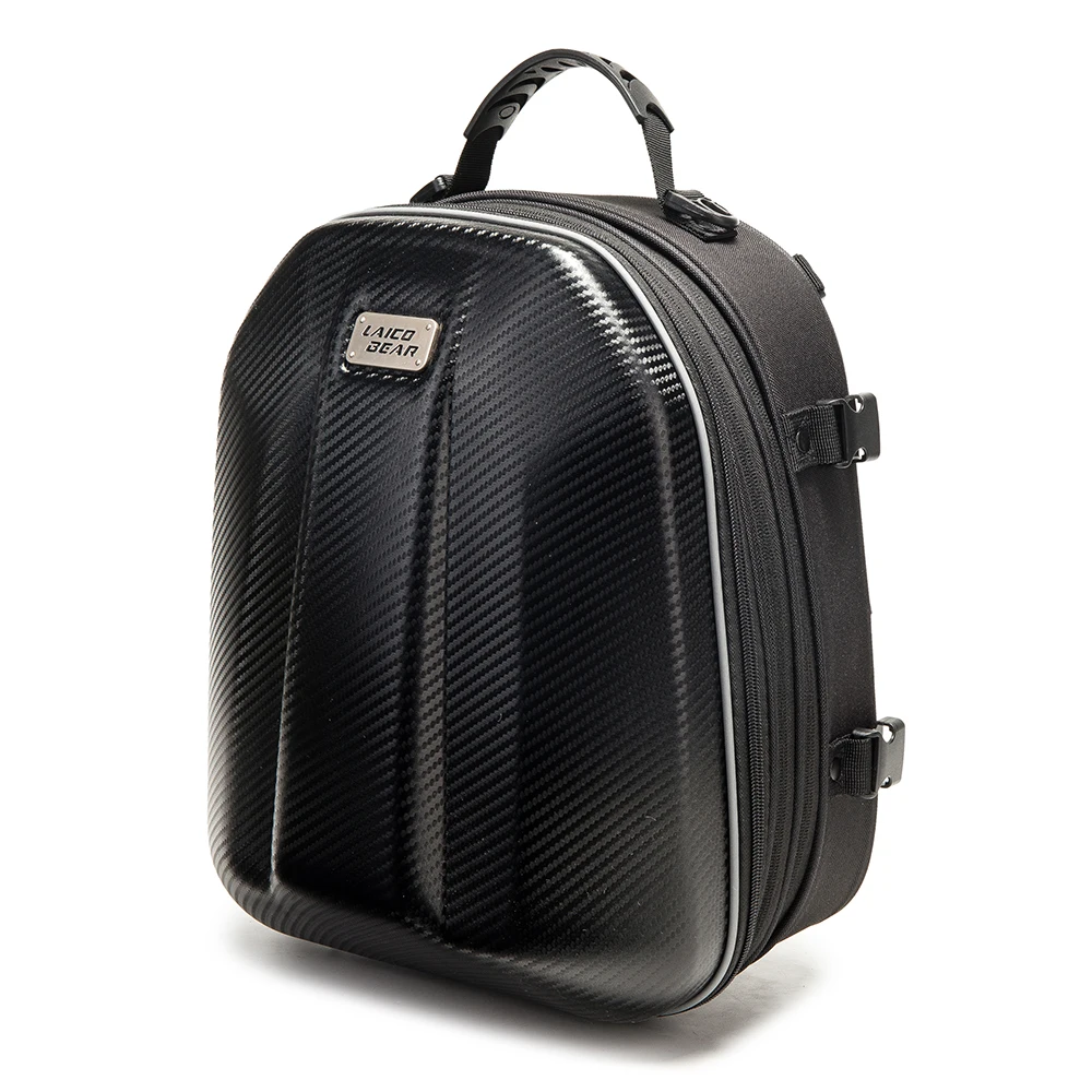 

LAICOBEAR Многофункциональная мотоциклетная сумка для хвоста из углеродного волокна, сумка для мотокросса, большая вместительная сумка для мотоцикла, водонепроницаемая, прочная