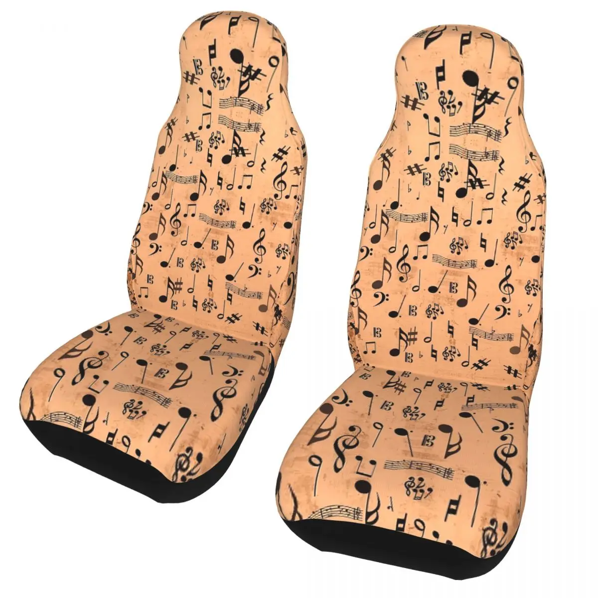 

Musical Note Universal Car Seat Cover Four Seasons Women Retor Classical Auto Seat Cover Fiber Hunting