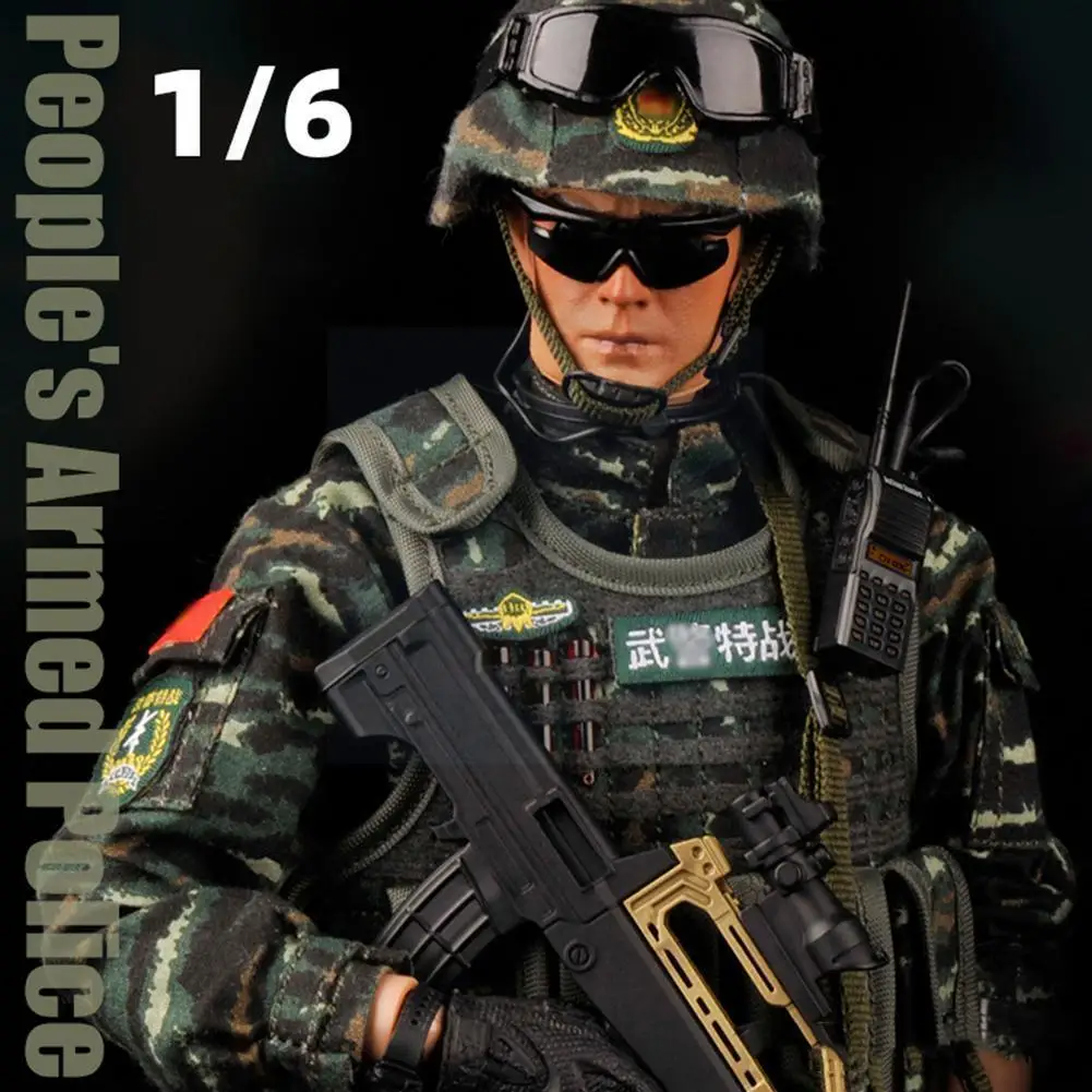 

1/6 Soldier Action Figures Simulation Model Toys Military Toy Uniform Swat Army Model Peace D9j0