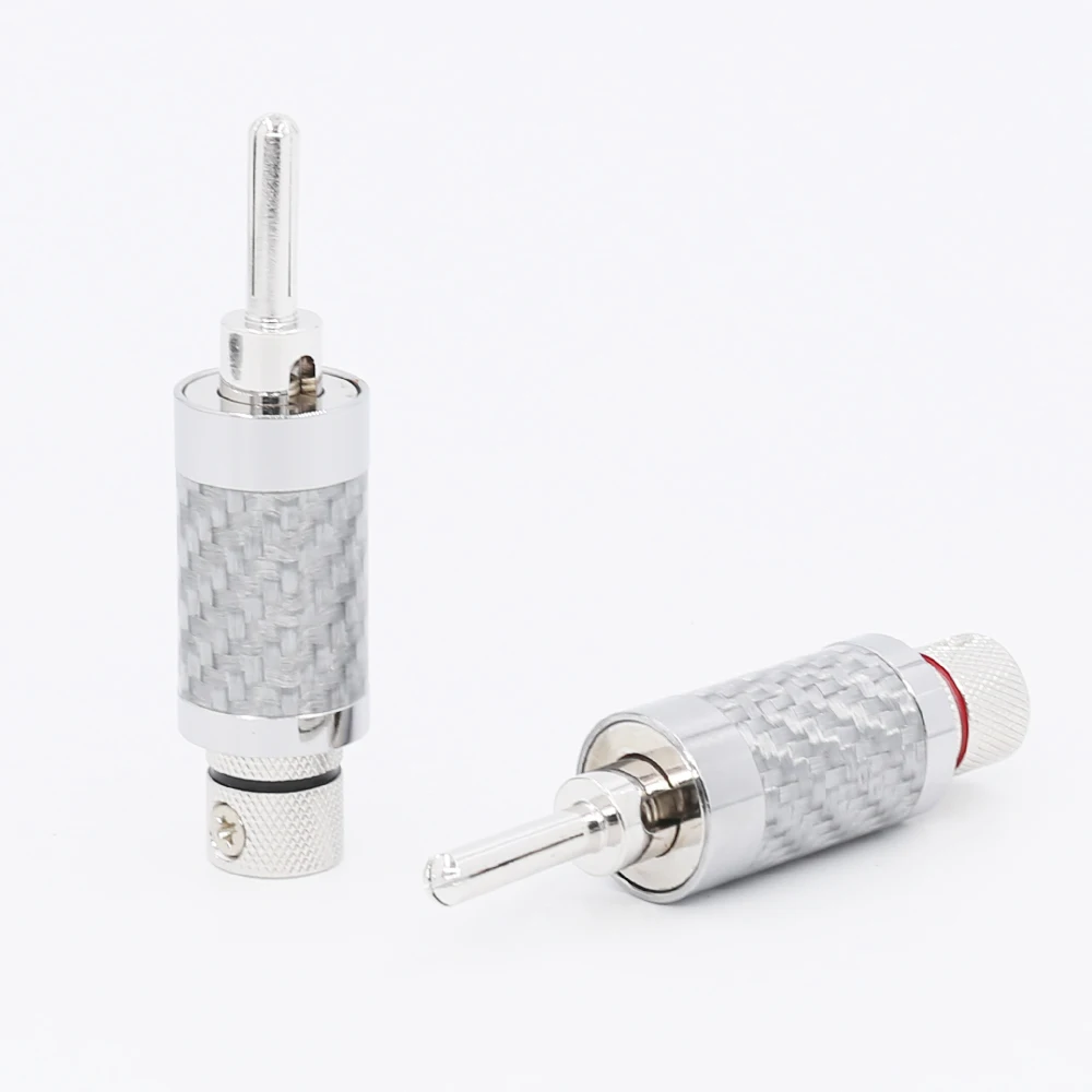 4PCS  VB414R Rhodium plated Banana Speaker cable Plug HiFi Connector