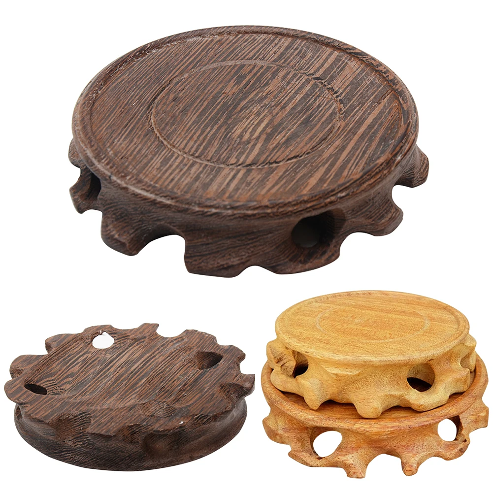 Круглая деревянная ваза для чайника основа домашнего интерьера