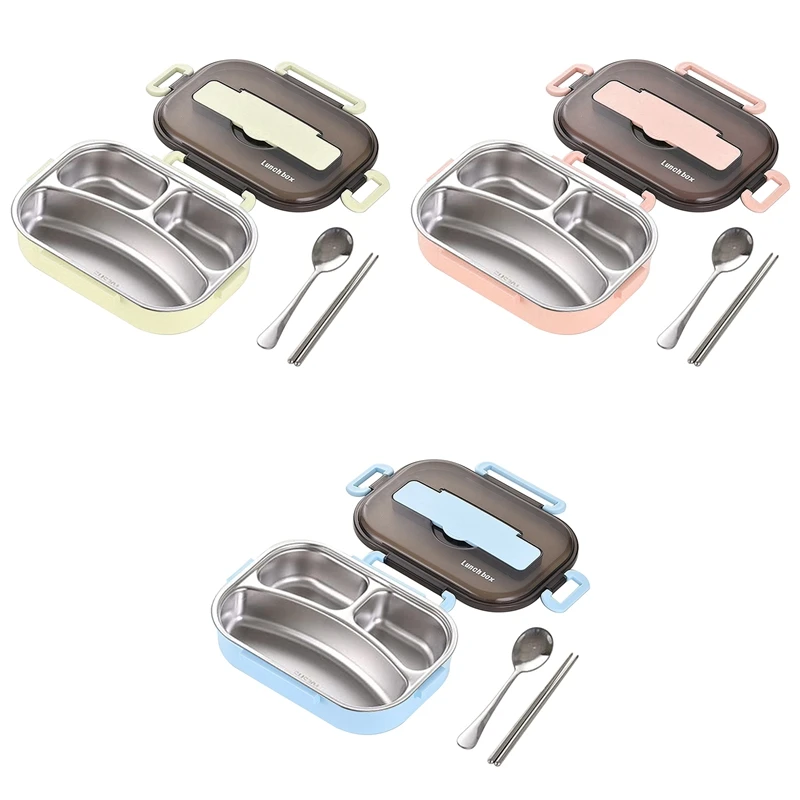 

Контейнеры для обеда Bento для студентов, термостойкие ланч-контейнеры из высококачественной нержавеющей стали для детей, герметичные, для ми...