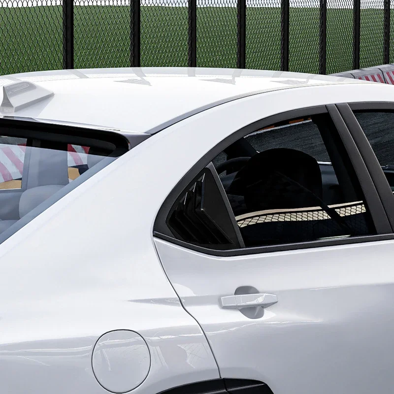 Глянцевая черная автомобильная крышка заднего стекла накладка на окно жалюзи