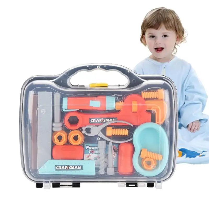 

Kid Toy Toolbox Engineer Simulation Repair Tools Pretend Toy Screwdriver Tool Kit Play Toy Box Set Play Tools Carpenter Tool Kit