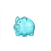 coin piggy bank 3 colors transparent plastic money saving box case coins piggy bank cartoon pig shaped brand new high quality