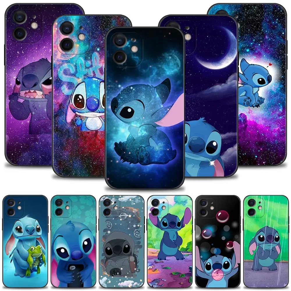 

Case For Apple iPhone 13 11 12 Pro Max XR X 8 7 6 6S Plus XS 5 5S 13mini SE Cover Shell Cartoon Have Love Starry Sky Stitch
