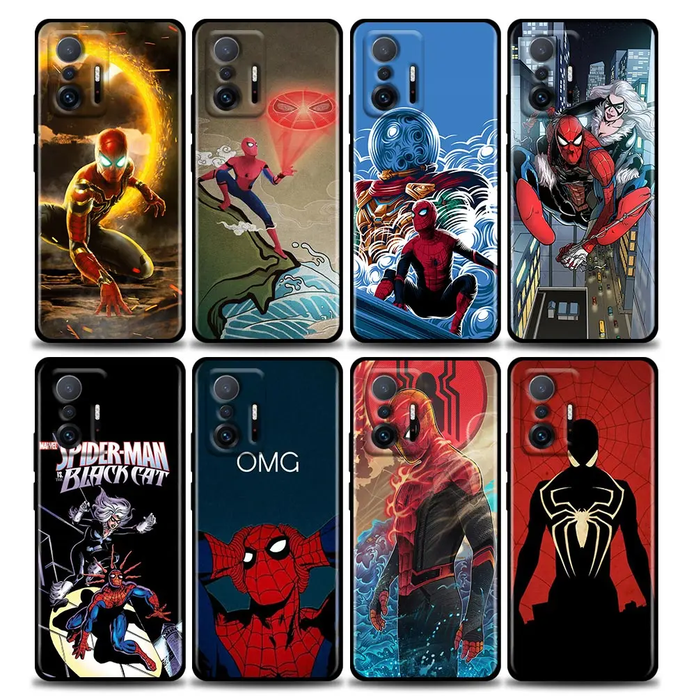 

Marvel's Amazing Spider-Man Coque Fundas Case for Xiaomi 12 12X 11 11X 11T X3 X4 NFC M3 F3 GT M4 Pro Lite NE 5G Case Capa Para