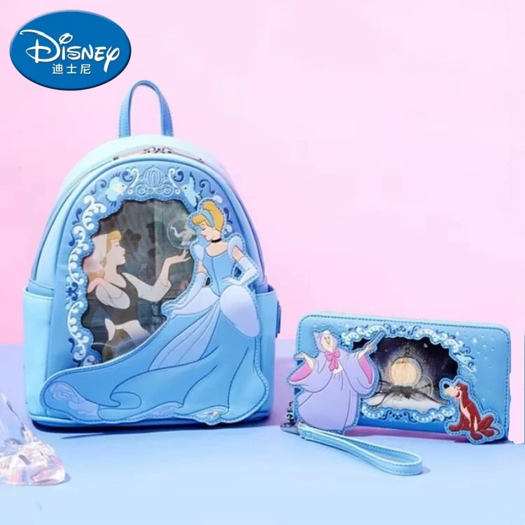 Рюкзак с принцессой Disney прозрачная миниатюрная школьная сумка Золушки красавицы
