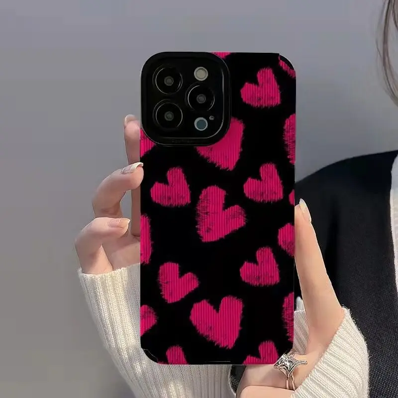 

Cute love heart phone case for iphone 14 pro max 13 mini 11 12 camera protection shockproof cover for iphone xr xsmax x 7 8 plus