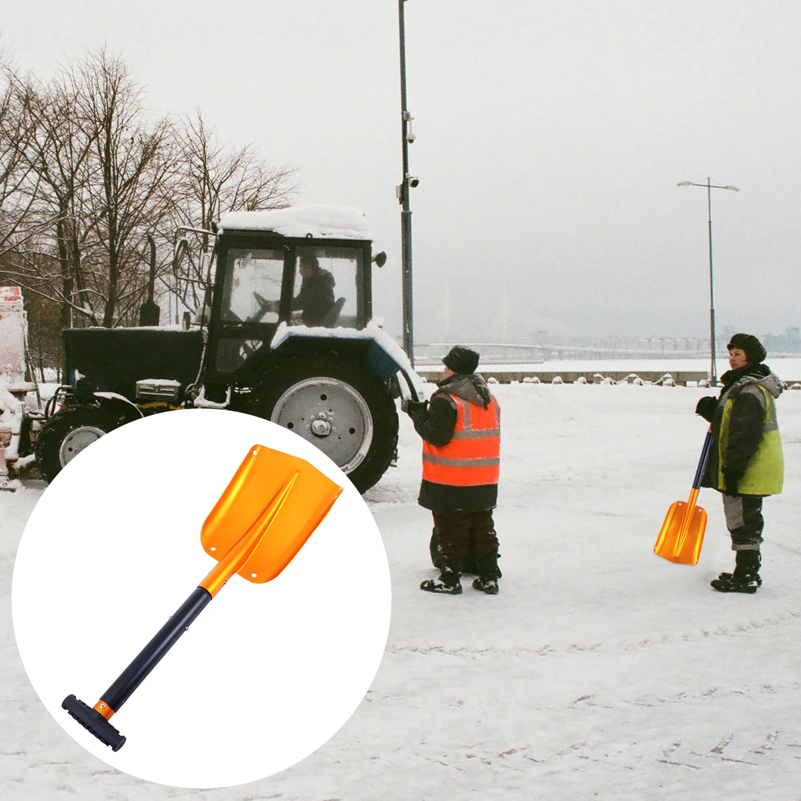 

1pc Foldable Snow Shovel Ice Scraper Frost Snow Removal Shovel for Car