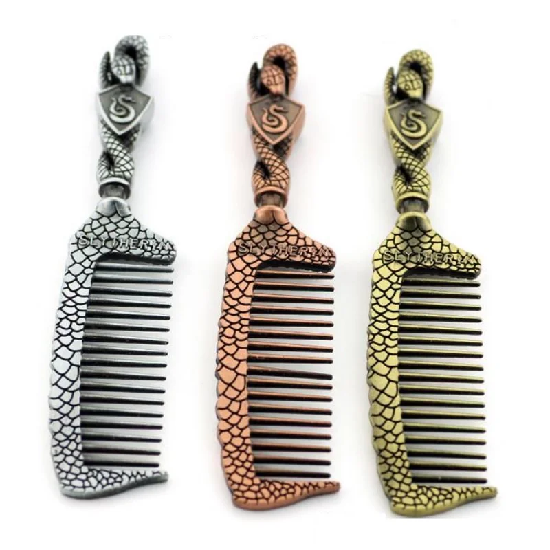 

1 Piece of Professional Hair Comb Harries Series Slytherin and Other College Style Metallic Material Perm Salon Tool Accessories