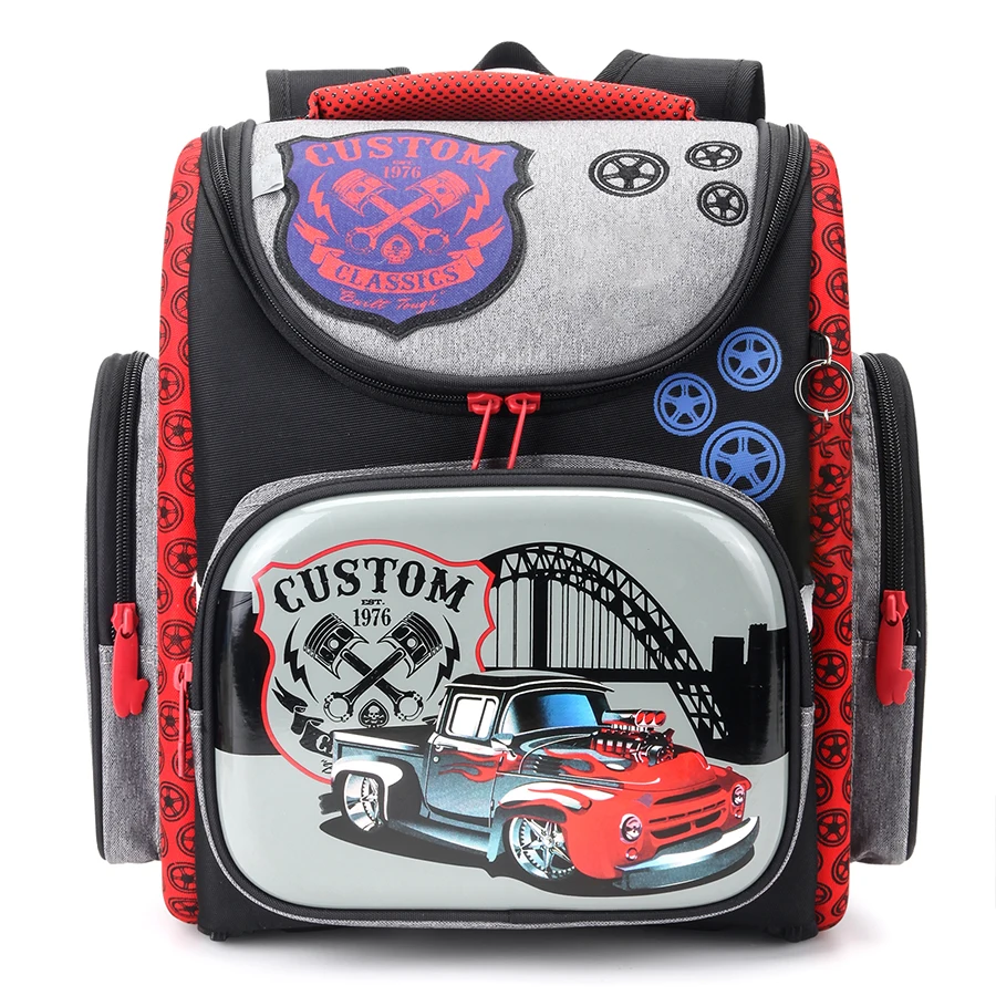 Children 3D Orthopedics School Bags for Kids Cartoon Cars Print Schoolbag Boys Fashion Waterproof Backpacks Mochila