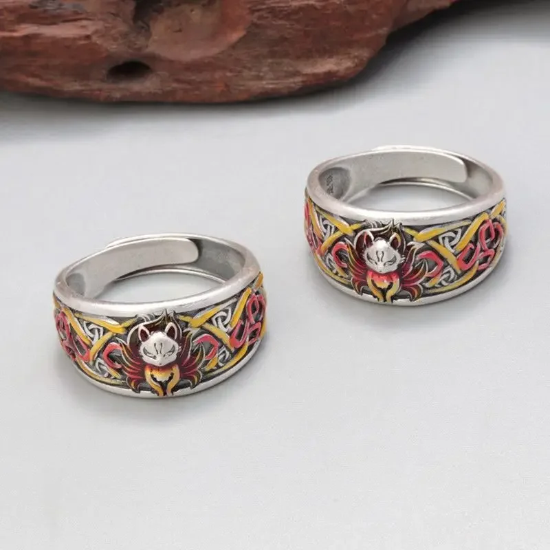 NY персиковый цвет девять хвостов лиса леди Китай-шикарная винтажная литература и