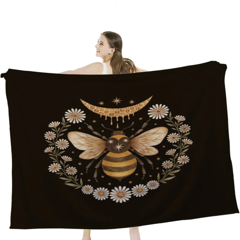 

HOney Moon Throw Blankets Soft Velvet Blanket Travel Bedding Blanket