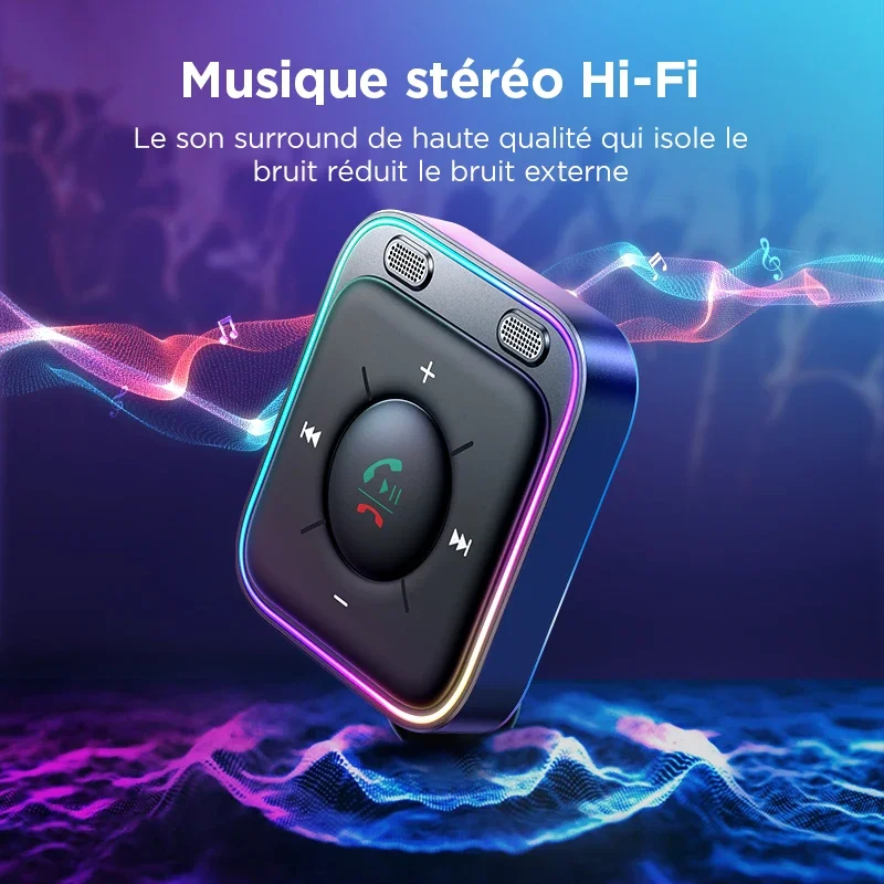 Автомобильный адаптер Haogu Bluetooth 5.3 с беспроводным приемником улучшенное двойное