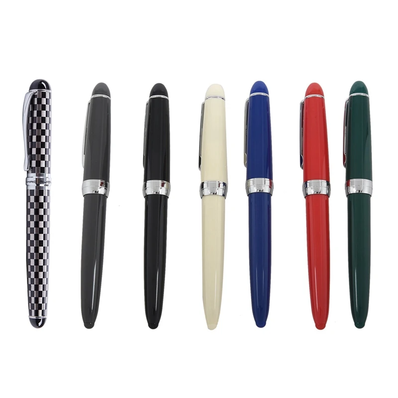 

Перьевая ручка Jinhao, 7 шт., с тонким наконечником, Офисная деловая ручка, модель X750 и 992