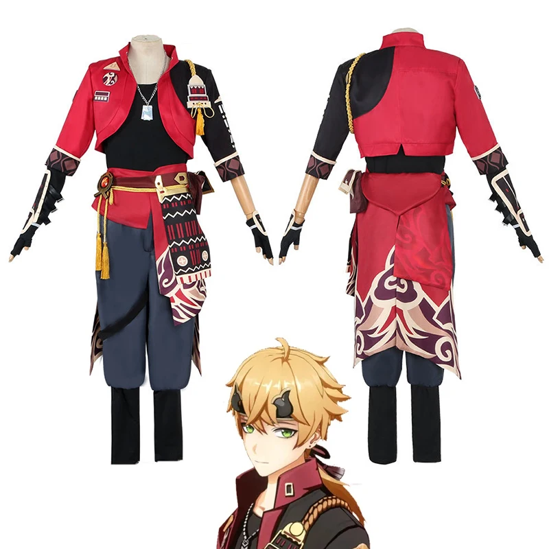 Thoma Genshin противоударный мужской карнавальный термостойкий наряд на Хэллоуин