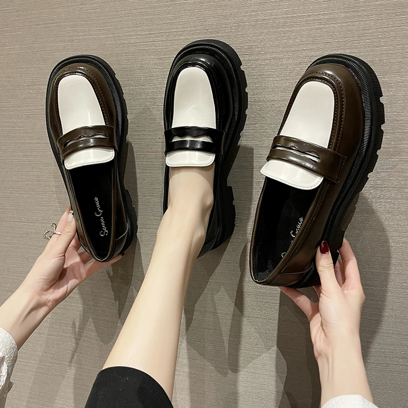 

Женские туфли-оксфорды на платформе, без застежек