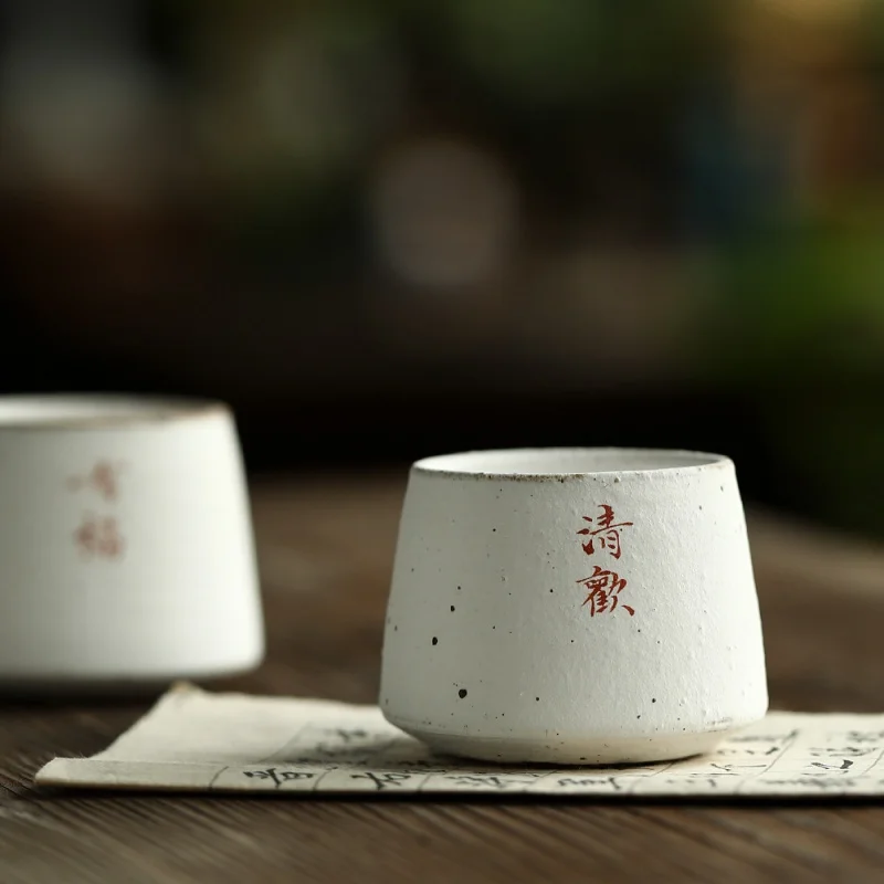 

Японский стиль Цзиндэчжэнь розовая свинцовая серия Подкова каллиграфия керамический чайный набор чашка для дегустации чая круглая таяюща...