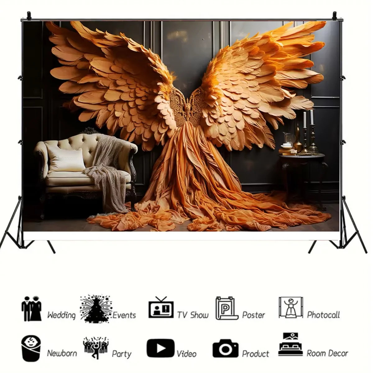 Umi Крылья Ангела тематический фон радужные крылья Новорожденные Беременные