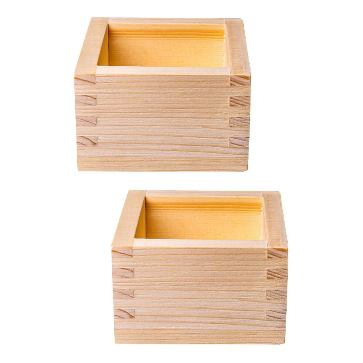 

2 Pieces Terrarium Tank Sake Wooden Cup Holder Drinking Supplies Container Photography Prop