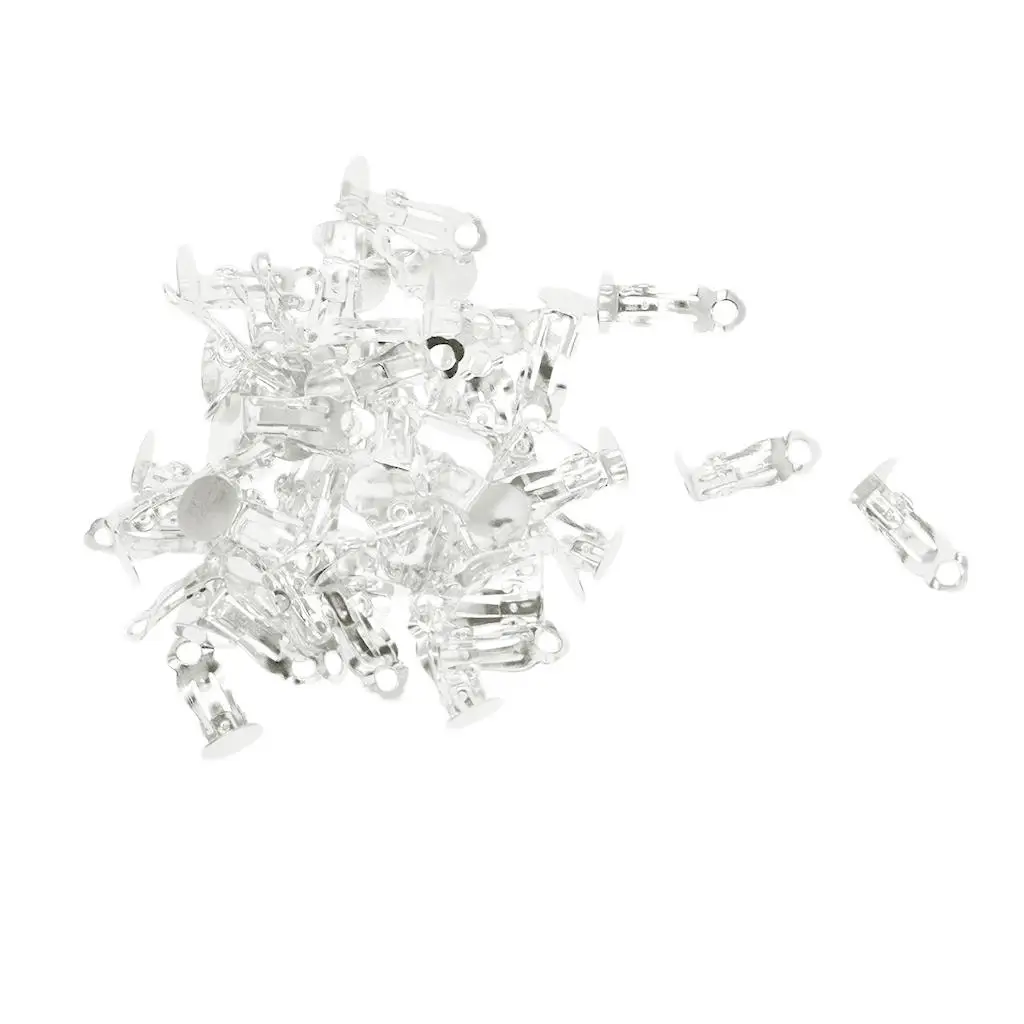 

100pcs Earrings Base Tray Blank Pad Earring Parts Setting Accessory