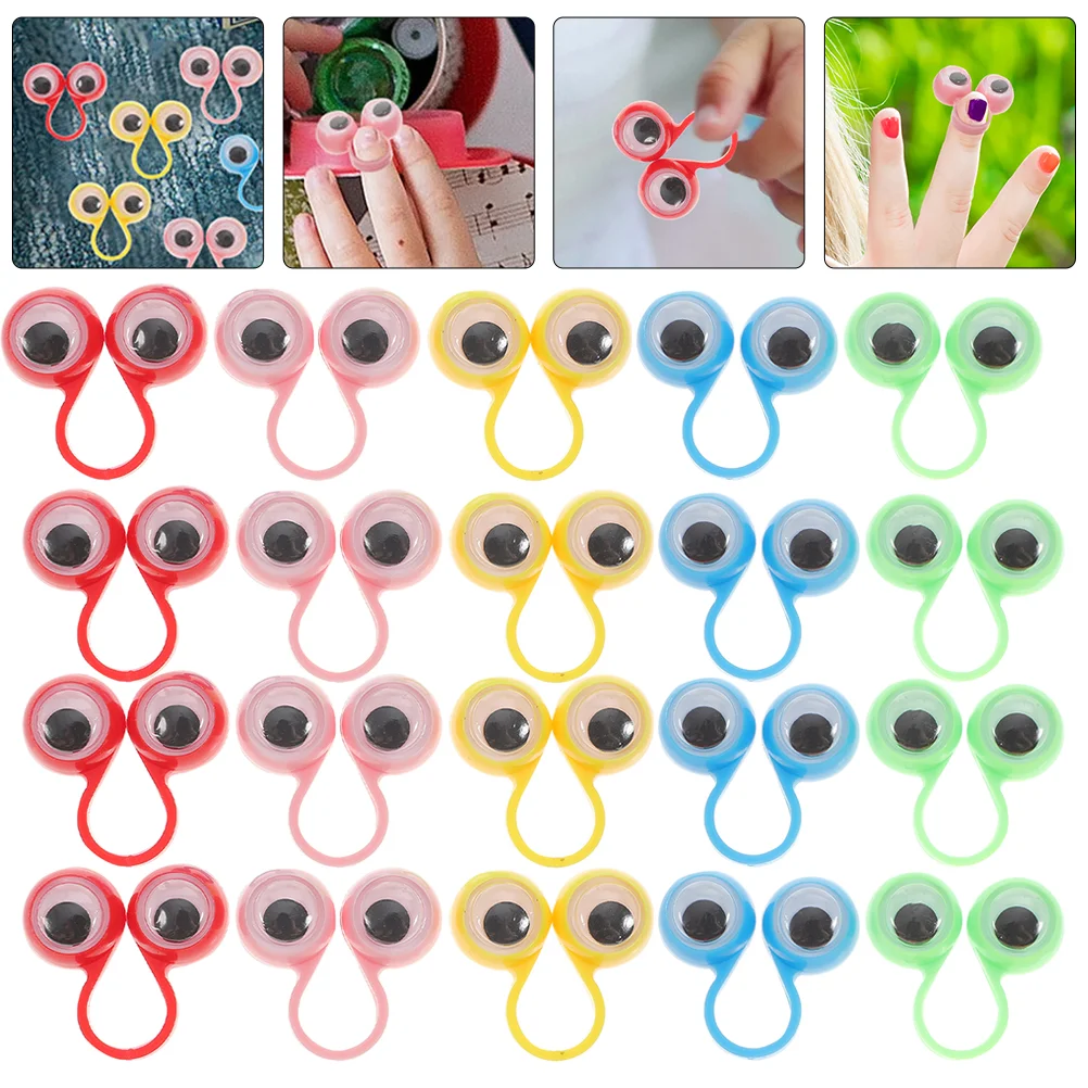 

30 Pcs Children's Toys Eye Ring Party Favor Lovely Finger Plaything Portable Interesting Eyes