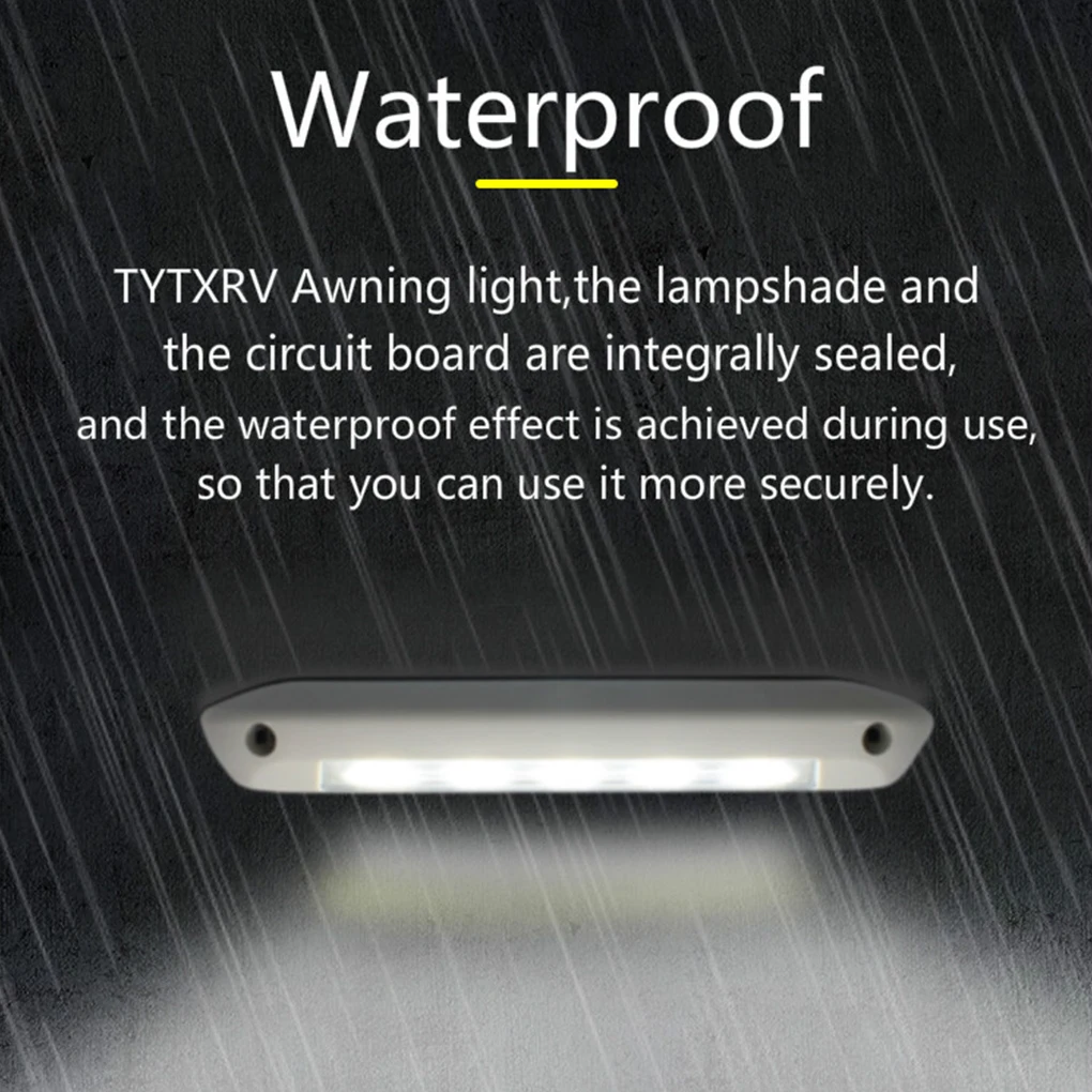 

Светодиодный водонепроницаемый тент для крыльца RV, многофункциональные широкополосные лампы, оборудование для освещения жилых помещений