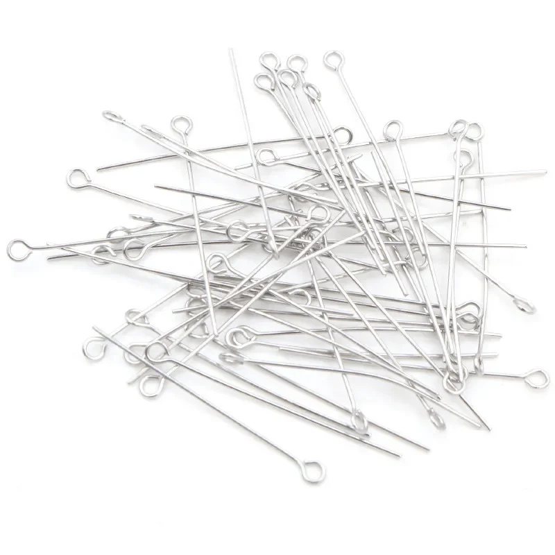 Fade 100pcs/Lot 20-70 mm 316 Stainless Steel Ball Pins Findings Ball Head Pins For Jewelry Making DIY Supplies Accessories