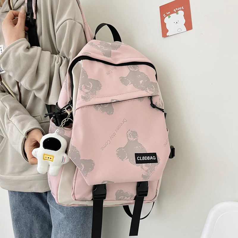 Water Proof Women's Backpacks Fashion Backpack For Teen Girl Stylish Printed School Bag Large Student Bag Travel Bag For Women