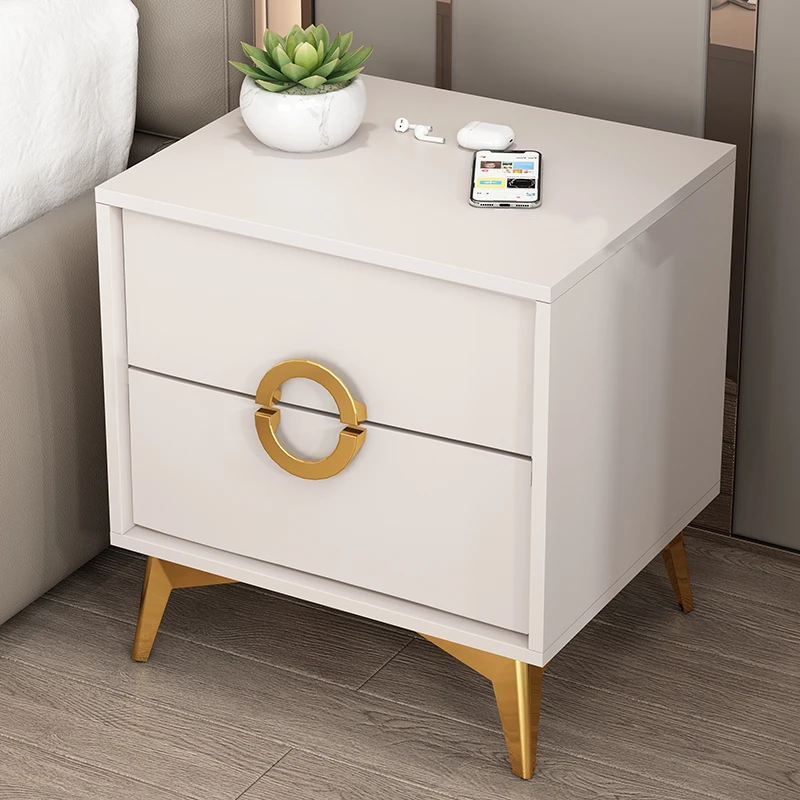 

Nordic Storage Bedroom Cabinets Simple Modern Nightstand Multi-layer Bedside Table Luxury Wooden Drawer Locker Bedroom Furniture