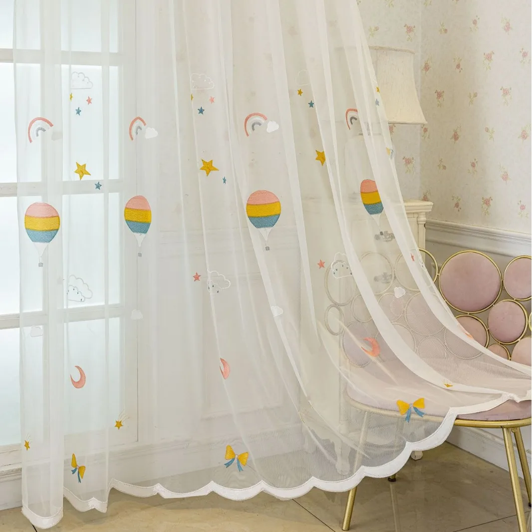 Декор для гостиной вуаль занавеска современная простота вышивка полупрозрачная